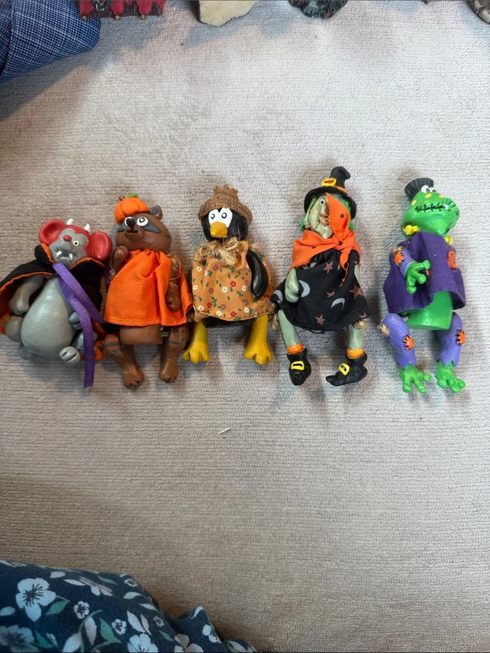 Russ Berrie shelf sitter bird along with friends